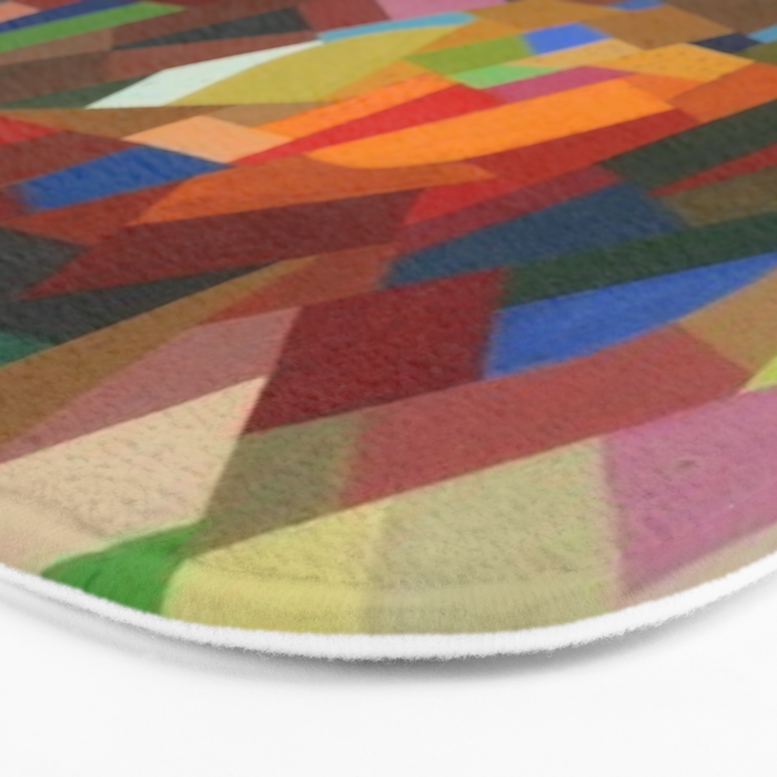 Otto Freundlich Rosace ii Abstract Acrylic Painting Modern Geometric Colorful Art Pattern Bath Mat Gallery Image 3