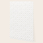 Rustic scallop floral block print - natural soft mushroom pattern Wallpaper Gallery Image 2