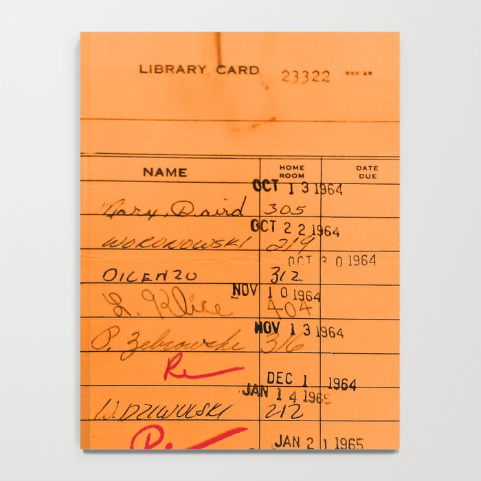 Library Card 23322 Orange Notebook Gallery Image 4