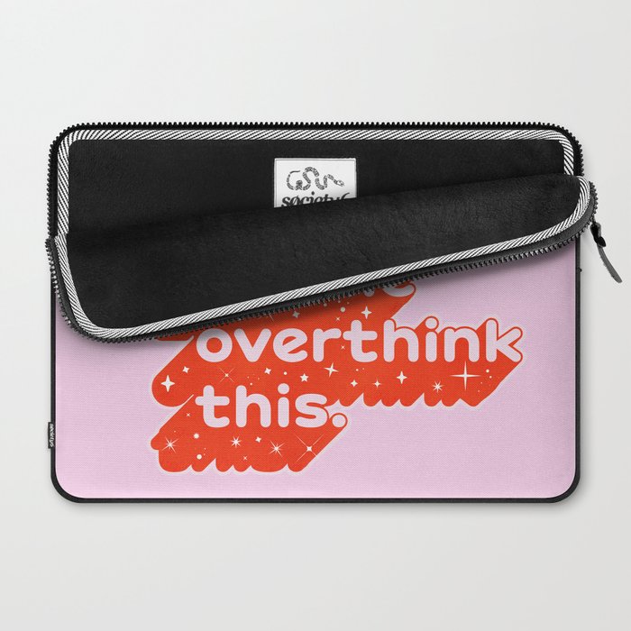Let Me Overthink This - Anxiety Typography Laptop Sleeve Gallery Image 2