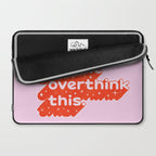 Let Me Overthink This - Anxiety Typography Laptop Sleeve Gallery Image 2