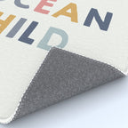 Stay Wild Ocean Child quote, perfect for an ocean theme nursery Rug Gallery Image 4