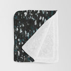 Dark Teal Van Gogh Trees & Underwood Throw Blanket Gallery Image 3