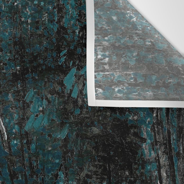 Dark Teal Van Gogh Trees & Underwood Wall Tapestry Gallery Image 3