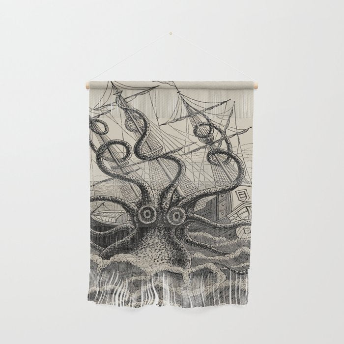 The octopus; or, The âDevil-fishâ - Henry Lee - 1875 Giant Octopus Sinking Ship Wall Hanging Gallery Image 1