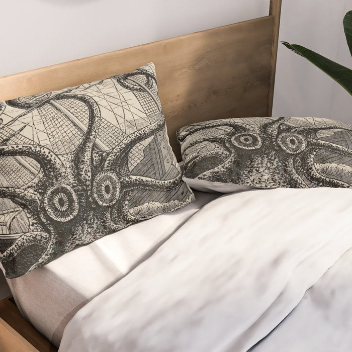The octopus; or, The âDevil-fishâ - Henry Lee - 1875 Giant Octopus Sinking Ship Pillow Sham Gallery Image 2