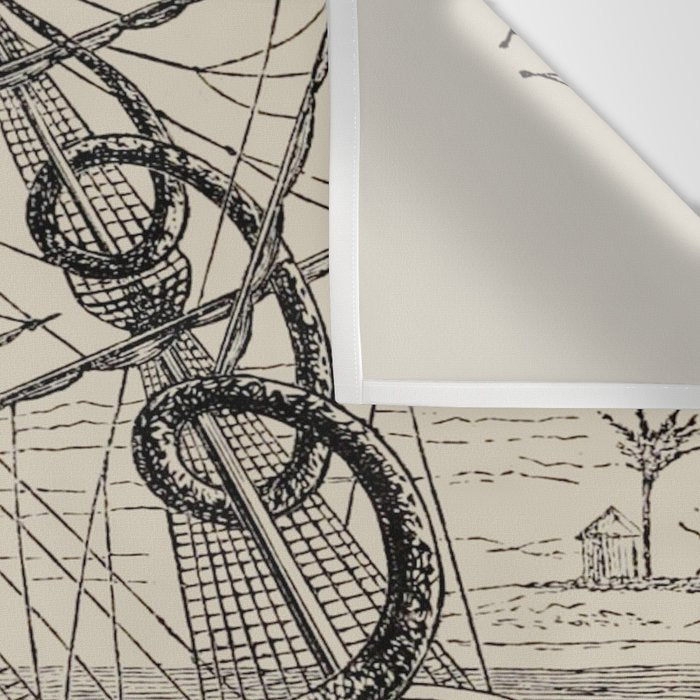 The octopus; or, The âDevil-fishâ - Henry Lee - 1875 Giant Octopus Sinking Ship Wall Tapestry Gallery Image 3