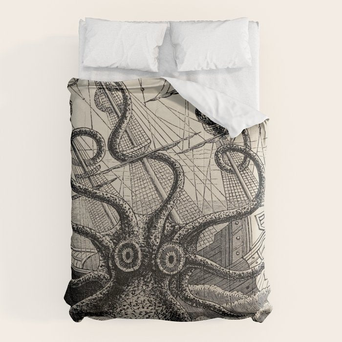 The octopus; or, The âDevil-fishâ - Henry Lee - 1875 Giant Octopus Sinking Ship Comforter Gallery Image 6