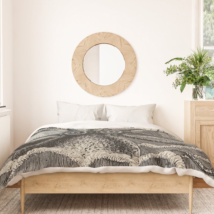 The octopus; or, The âDevil-fishâ - Henry Lee - 1875 Giant Octopus Sinking Ship Duvet Cover Gallery Image 3