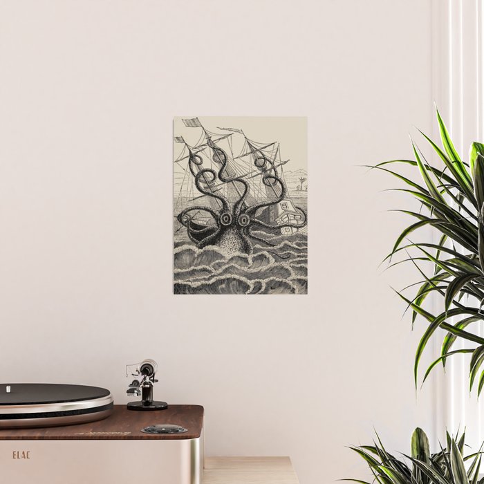 The octopus; or, The âDevil-fishâ - Henry Lee - 1875 Giant Octopus Sinking Ship Poster Gallery Image 2