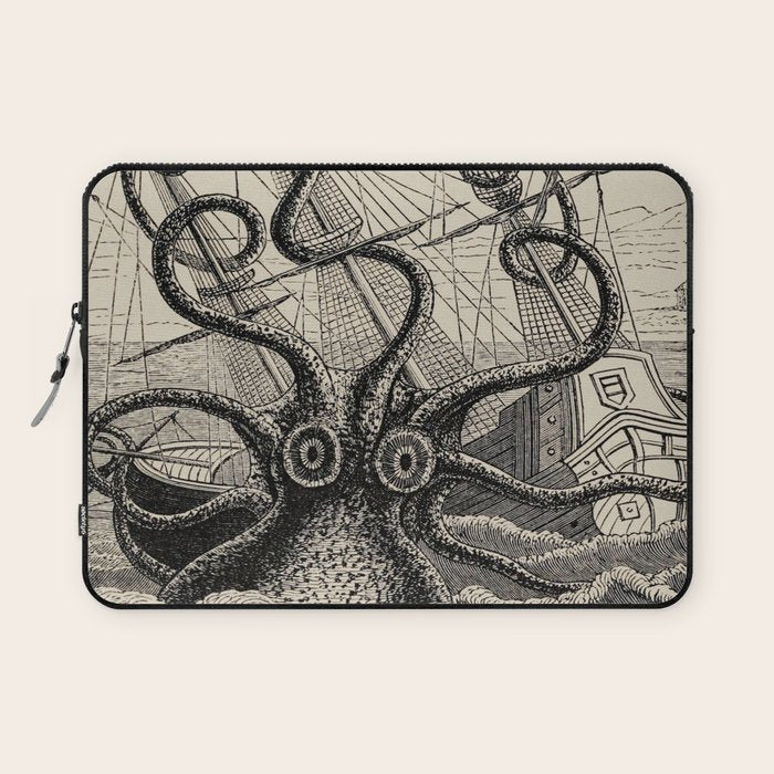 The octopus; or, The âDevil-fishâ - Henry Lee - 1875 Giant Octopus Sinking Ship Laptop Sleeve Gallery Image 1