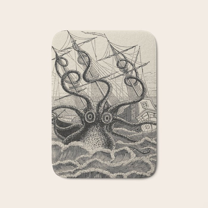 The octopus; or, The âDevil-fishâ - Henry Lee - 1875 Giant Octopus Sinking Ship Bath Mat Gallery Image 1