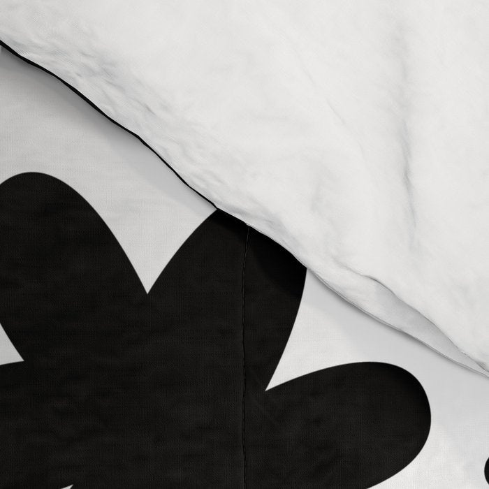 Black and white fun star doodle pattern Comforter Gallery Image 4
