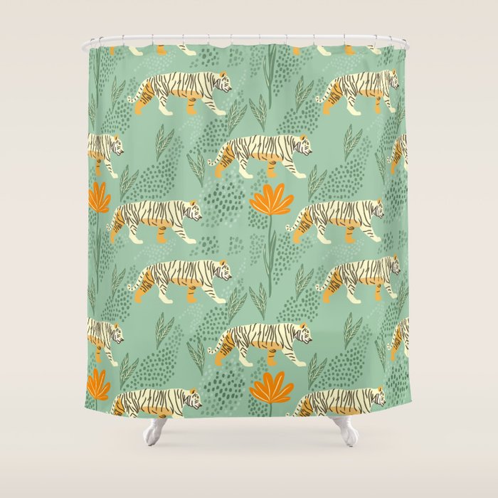 The tiger pattern Shower Curtain Gallery Image 1