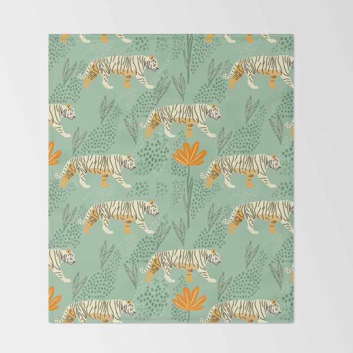 The tiger pattern Throw Blanket Gallery Image 2