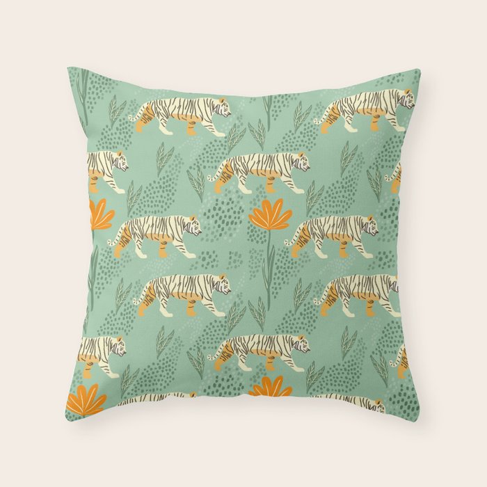 The tiger pattern Throw Pillow Gallery Image 6