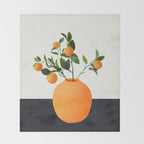  Orange Tree Branch in a Vase 02 Throw Blanket Gallery Image 2
