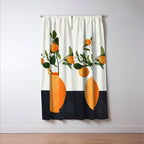  Orange Tree Branch in a Vase 02 Window Curtain Gallery Image 3
