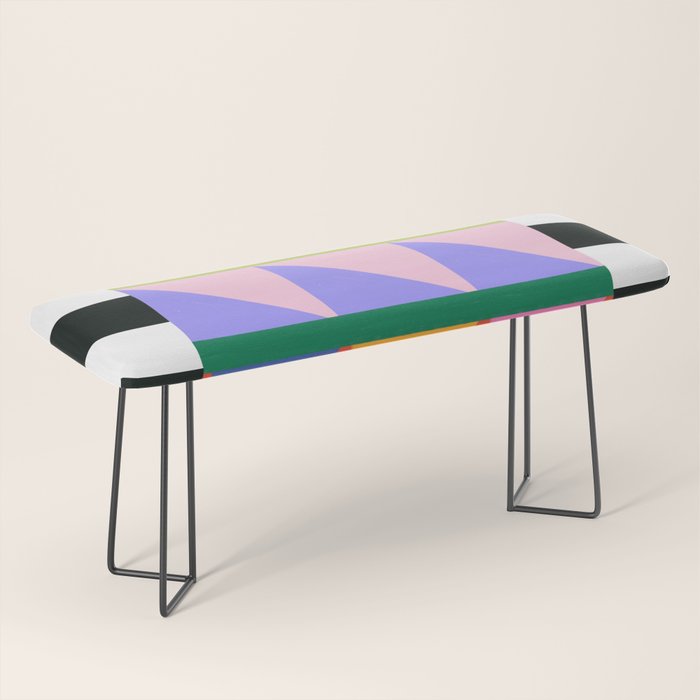 Folk Art Color Block  Bench Gallery Image 1