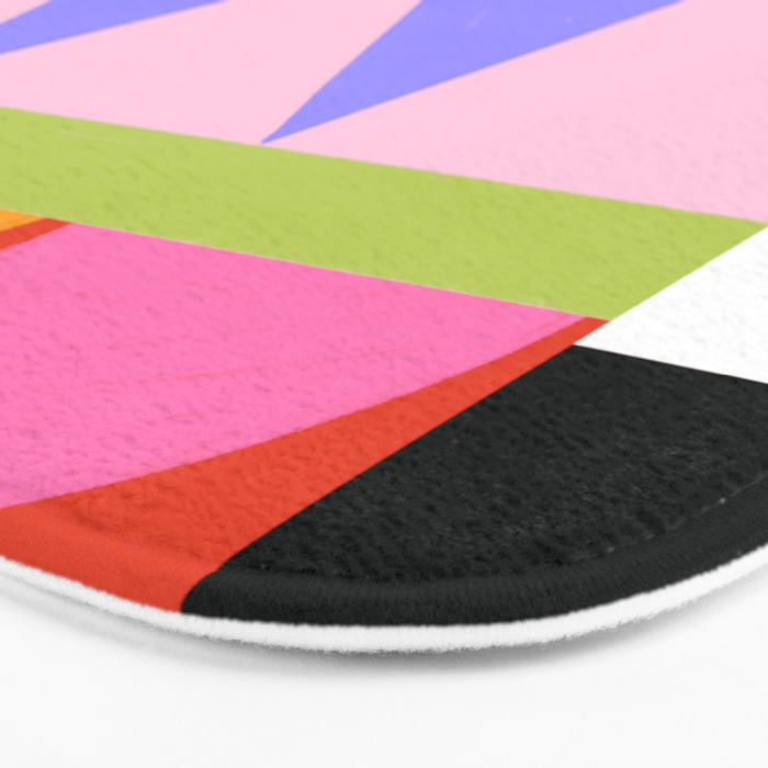 Folk Art Color Block  Bath Mat Gallery Image 3