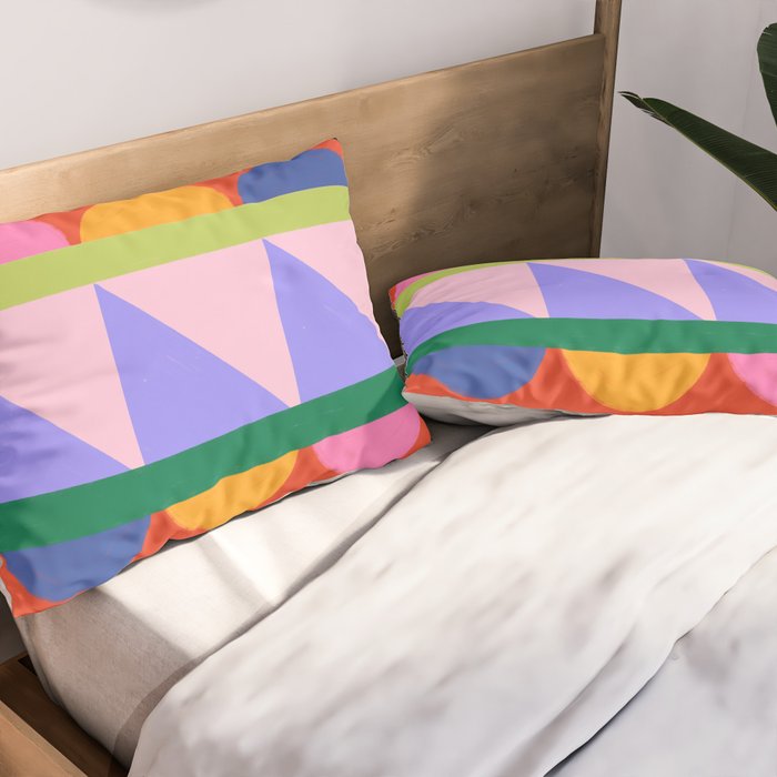 Folk Art Color Block  Pillow Sham Gallery Image 2