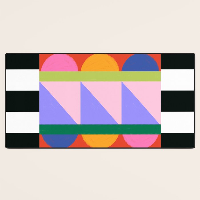 Folk Art Color Block  Desk Mat Gallery Image 3