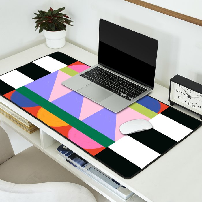 Folk Art Color Block  Desk Mat Gallery Image 2