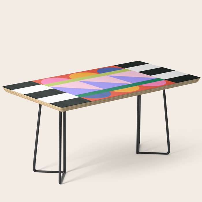 Folk Art Color Block  Coffee Table Gallery Image 1