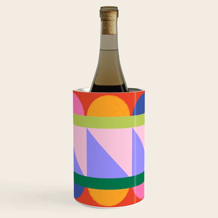 Folk Art Color Block  Wine Chiller Gallery Image 1