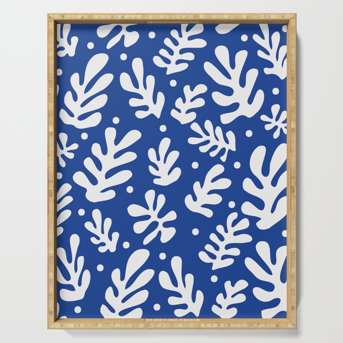 Henri Matisse - Leaves Pattern - Deep Blue Serving Tray Gallery Image 1