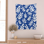 Henri Matisse - Leaves Pattern - Deep Blue Wall Tapestry Gallery Image 2