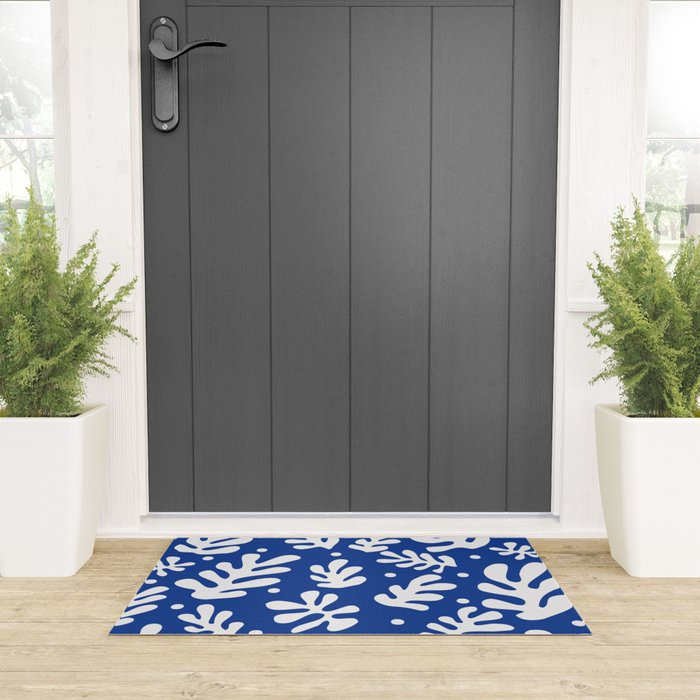 Henri Matisse - Leaves Pattern - Deep Blue Welcome Mat Gallery Image 3