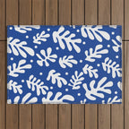 Henri Matisse - Leaves Pattern - Deep Blue Outdoor Rug Gallery Image 1
