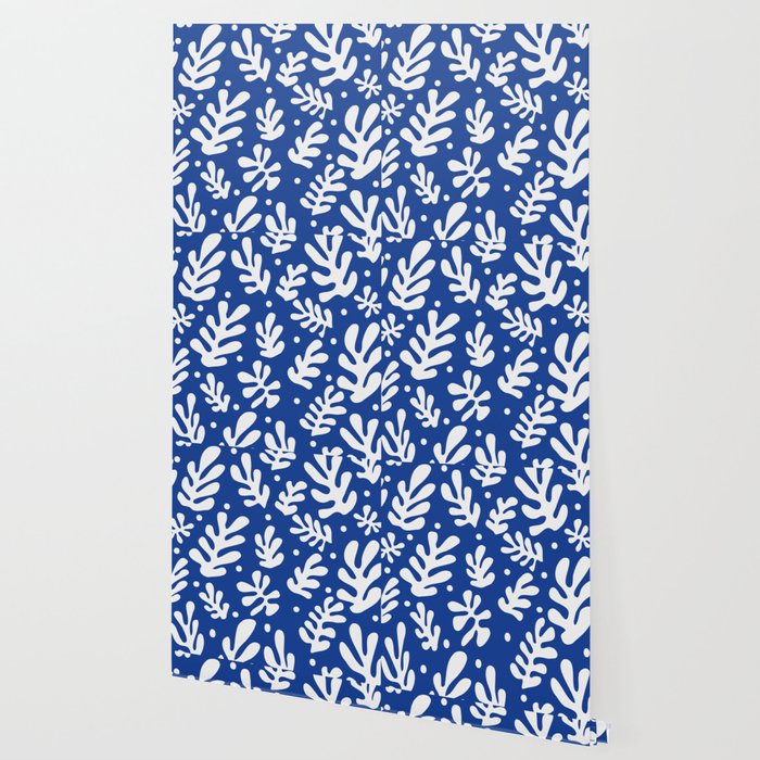 Henri Matisse - Leaves Pattern - Deep Blue Wallpaper Gallery Image 2