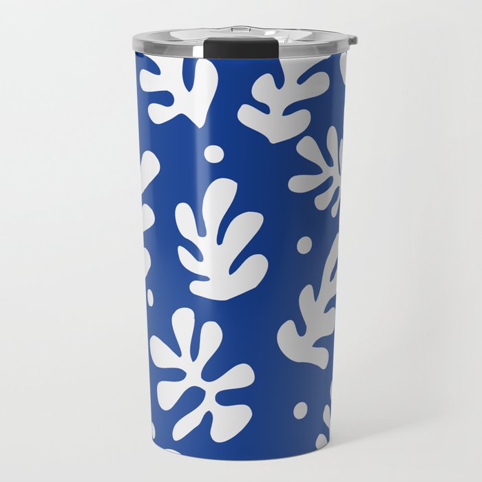 Henri Matisse - Leaves Pattern - Deep Blue Travel Mug Gallery Image 1