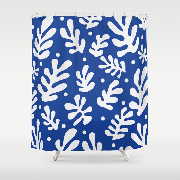 Henri Matisse - Leaves Pattern - Deep Blue Shower Curtain Gallery Image 1