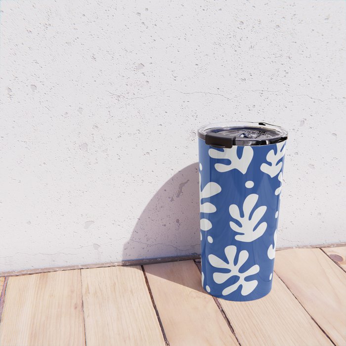 Henri Matisse - Leaves Pattern - Deep Blue Travel Mug Gallery Image 4