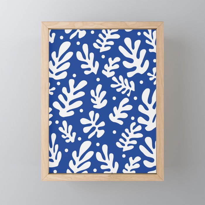 Henri Matisse - Leaves Pattern - Deep Blue Mini Art Print Gallery Image 1