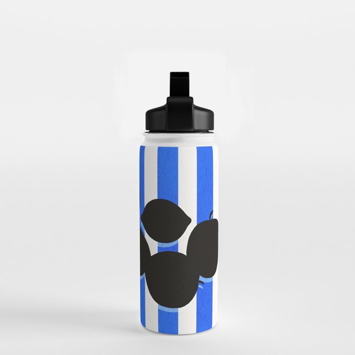 Still life - blue stripe Water Bottle Gallery Image 2
