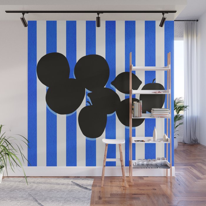 Still life - blue stripe Wall Mural Gallery Image 1