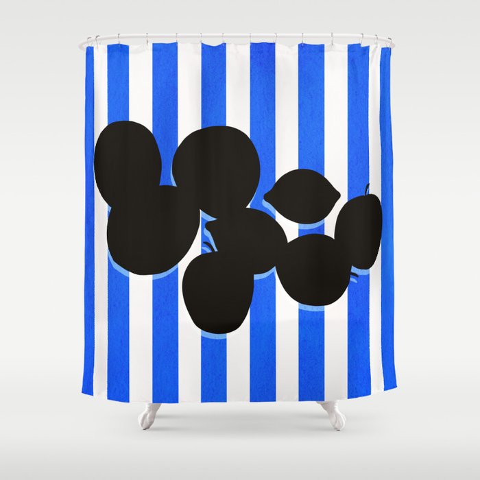 Still life - blue stripe Shower Curtain Gallery Image 1