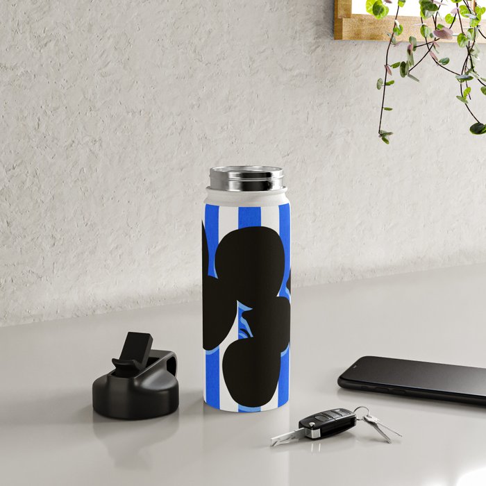 Still life - blue stripe Water Bottle Gallery Image 4