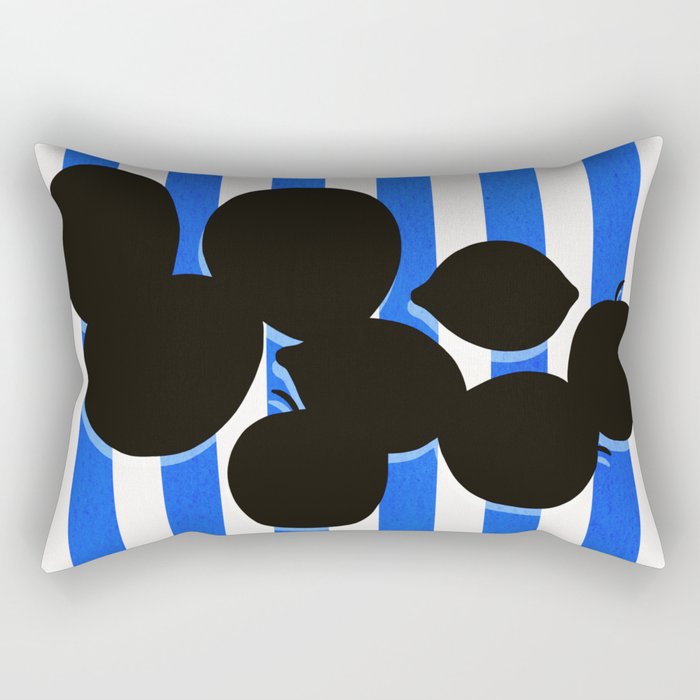 Still life - blue stripe Rectangular Pillow Gallery Image 2