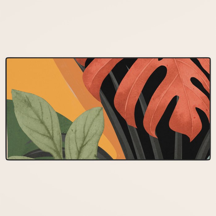 Abstract Art Tropical Leaves 109 Desk Mat Gallery Image 3