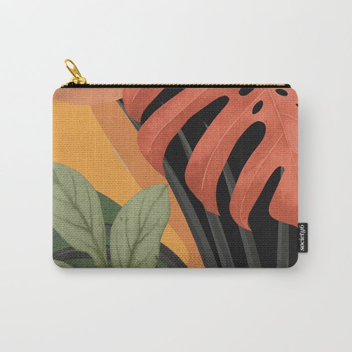Abstract Art Tropical Leaves 109 Carry All Pouch Gallery Image 1