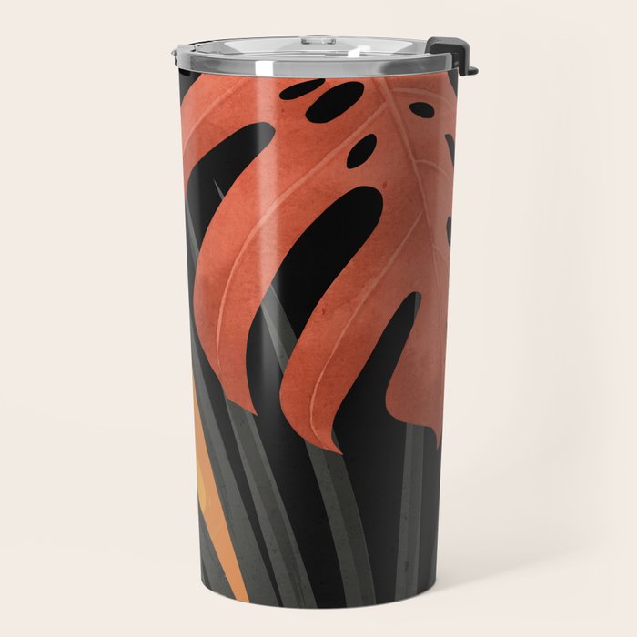 Abstract Art Tropical Leaves 109 Travel Mug Gallery Image 2