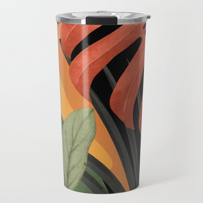 Abstract Art Tropical Leaves 109 Travel Mug Gallery Image 1