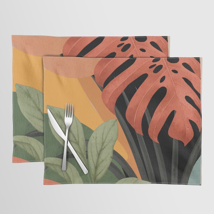 Abstract Art Tropical Leaves 109 Placemat Gallery Image 1