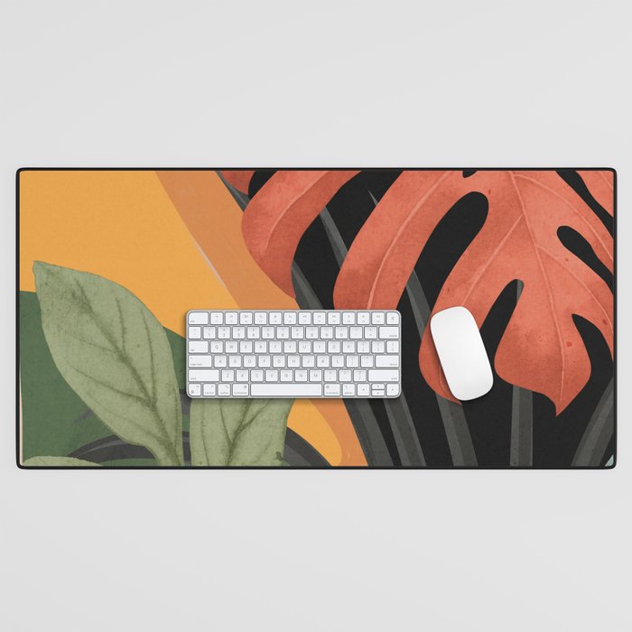 Abstract Art Tropical Leaves 109 Desk Mat Gallery Image 1