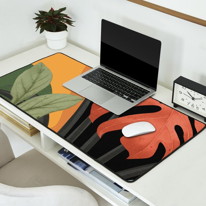 Abstract Art Tropical Leaves 109 Desk Mat Gallery Image 2